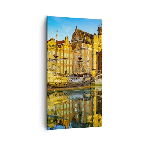 Lærredstryk - Billede på lærred - Et spejlbillede af fortiden - 55x100 cm