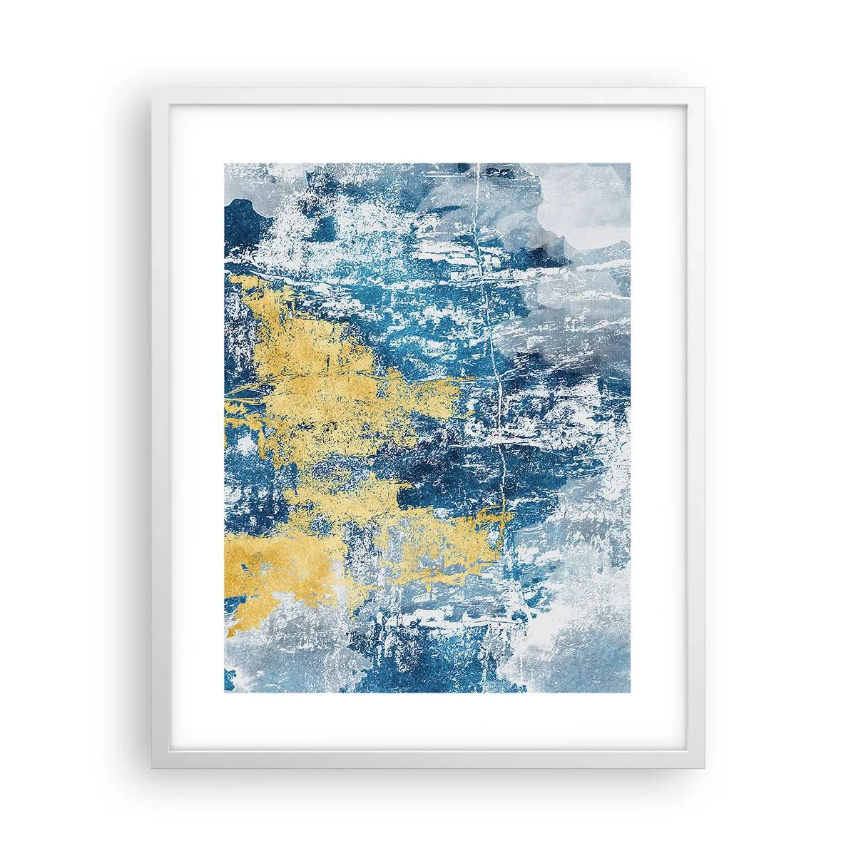 Plakat i hvid ramme - En fredfyldt abstraktion - 40x50 cm