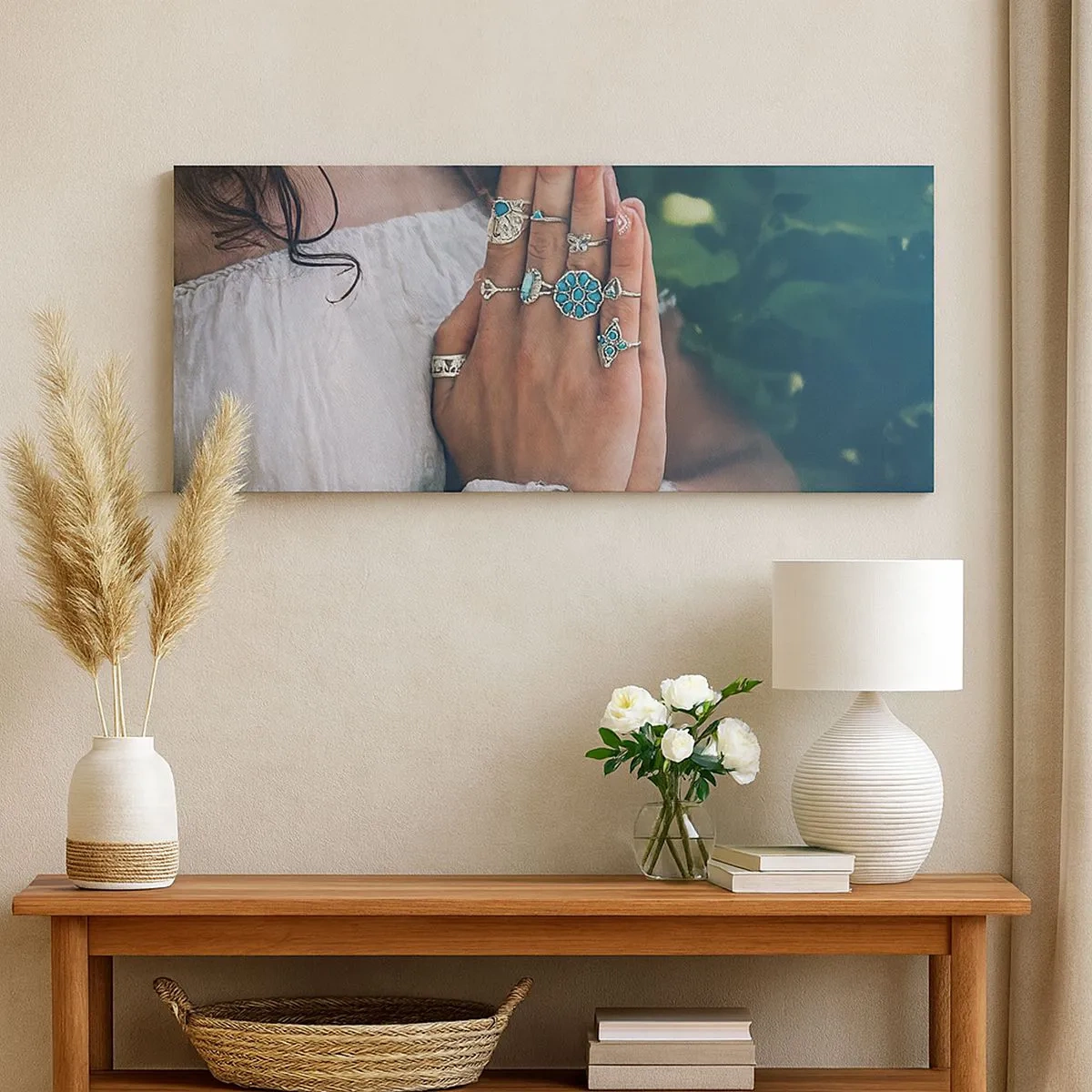 Lærredstryk - Billede på lærred - Velkommen til værens centrum - 100x40 cm