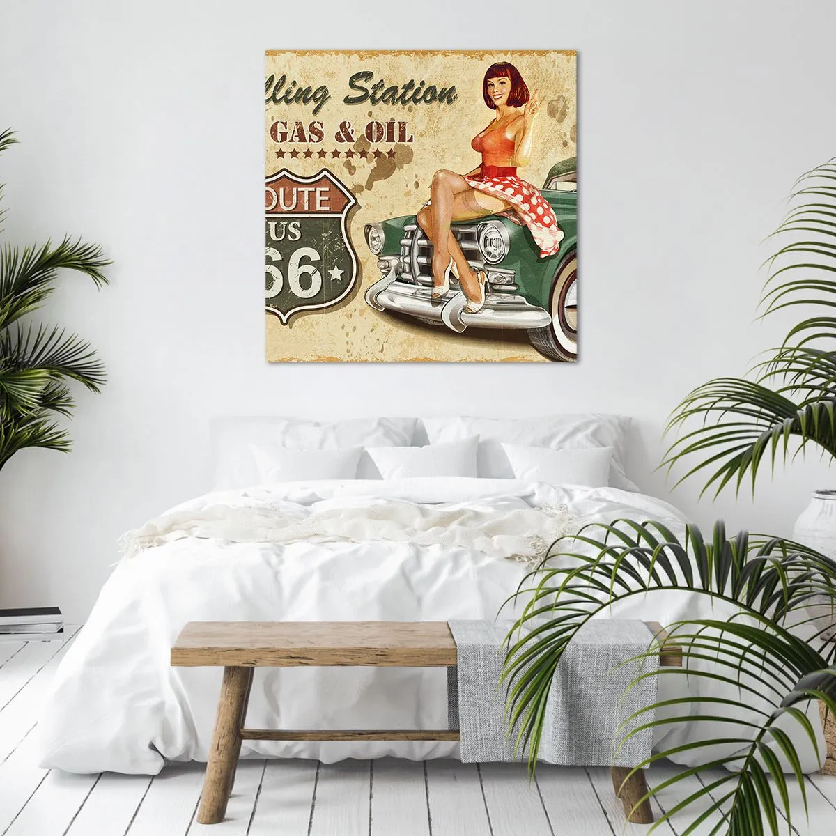 Lærredstryk - Billede på lærred - De glorværdige 1940'ere. - 70x70 cm