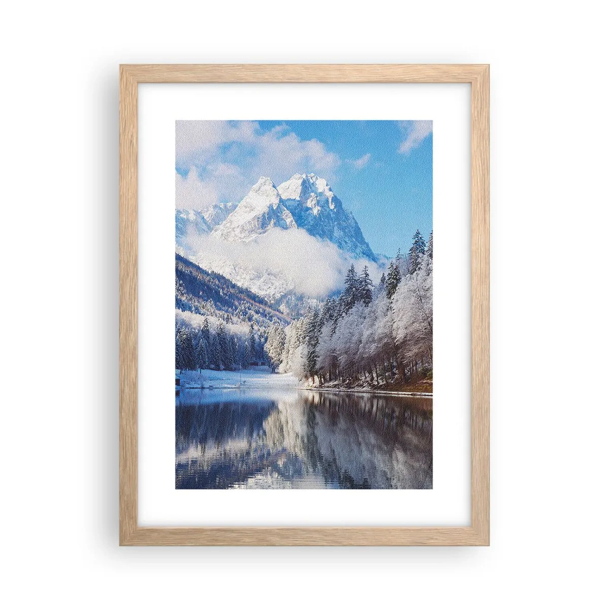 Plakat i ramme af lyst egetræ - Snevagten - 30x40 cm