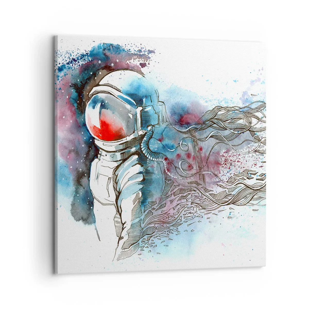 Lærredstryk - Billede på lærred - Alene med kosmos - 50x50 cm