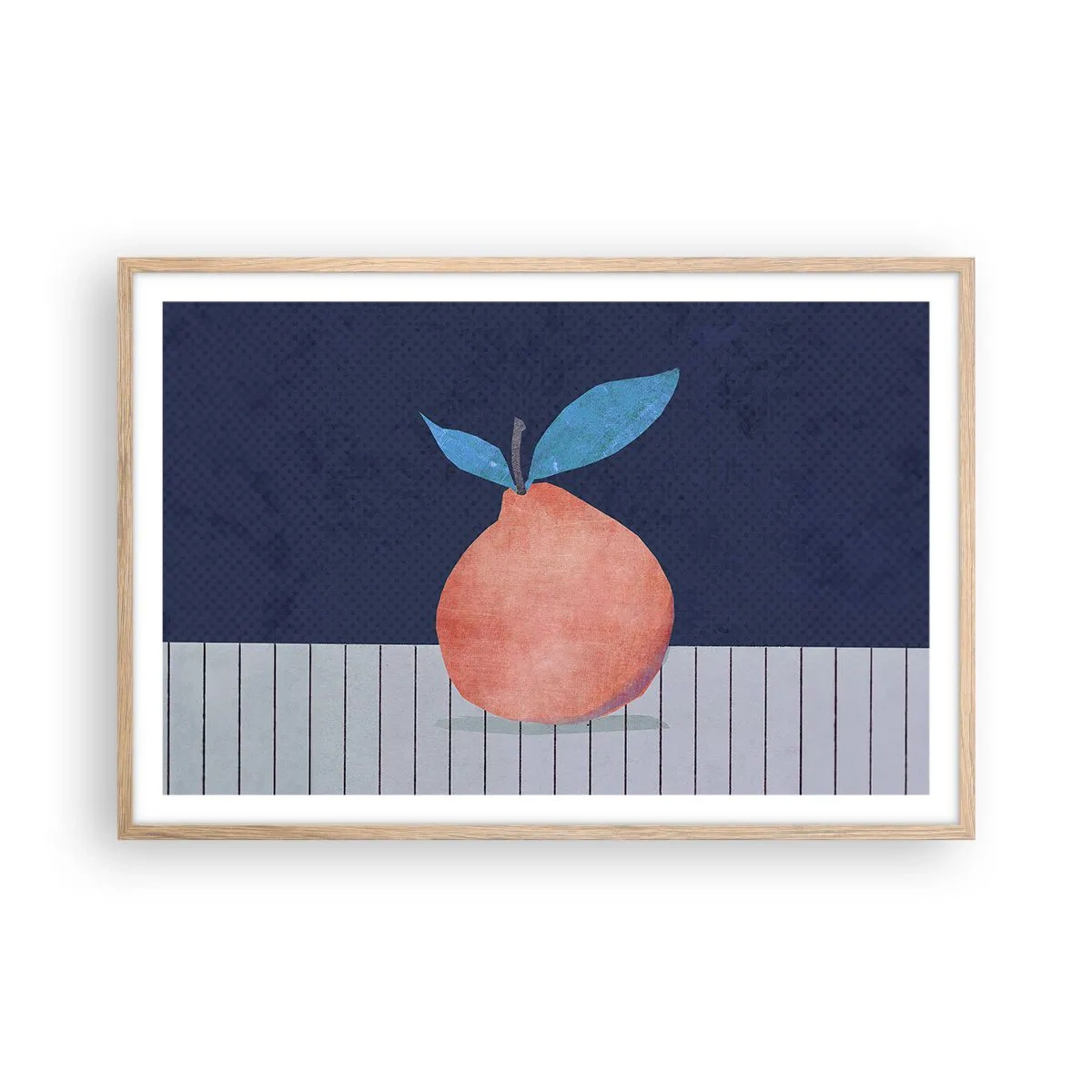 Plakat i ramme af lyst egetræ - Konveksitet og plan - 91x61 cm