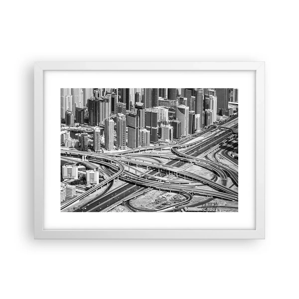 Plakat i hvid ramme - Dubai - den umulige by - 40x30 cm