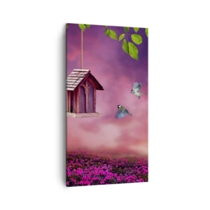 Lærredstryk - Billede på lærred - Invitation til middag - 45x80 cm