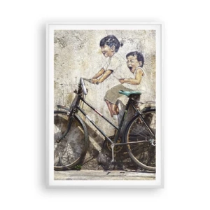 Plakat i hvid ramme - Sandt eller falsk? - 70x100 cm