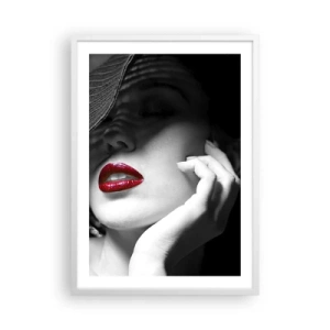 Plakat i hvid ramme - Studie i skarlagenrødt - 50x70 cm