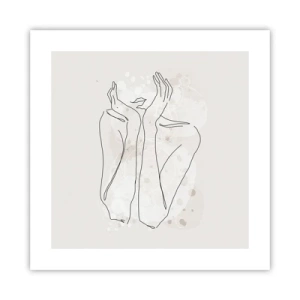 Plakat - En drømmende stund - 40x40 cm