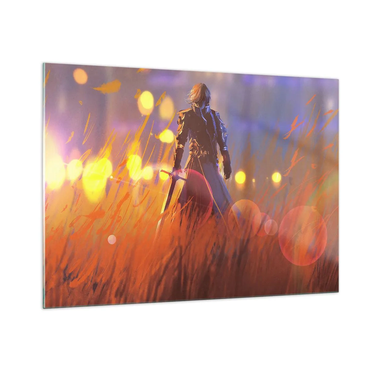 Billede på glas - Herreløs ridder - 100x70 cm