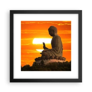 Plakat i sort ramme - Uden frygt for verden - 30x30 cm