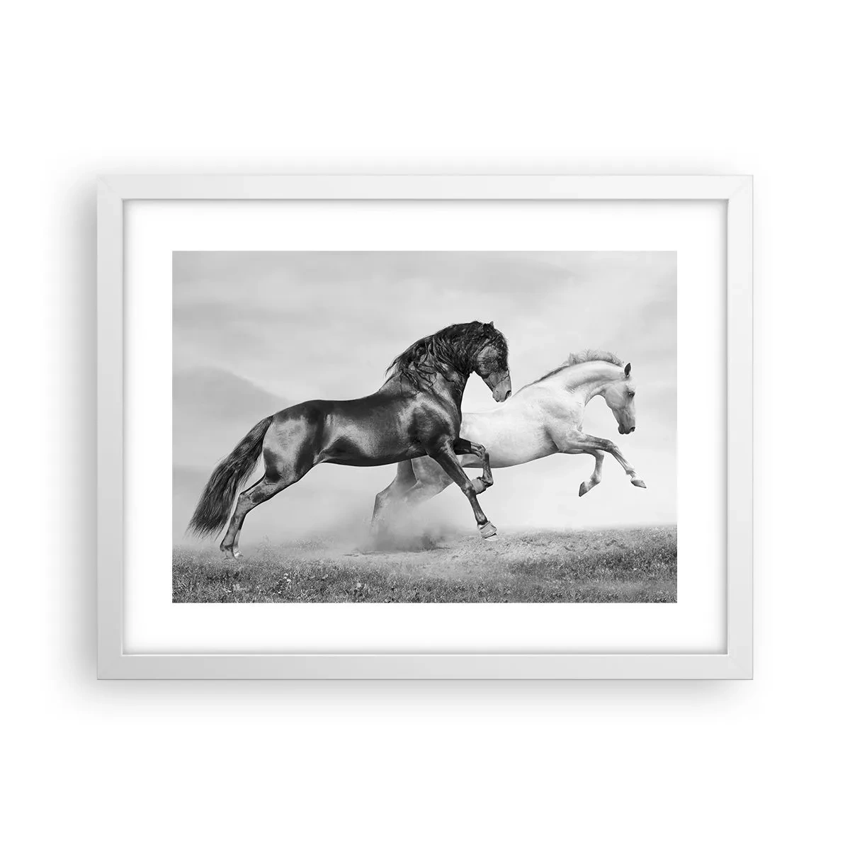 Plakat i hvid ramme - Engle og dæmoner - 40x30 cm