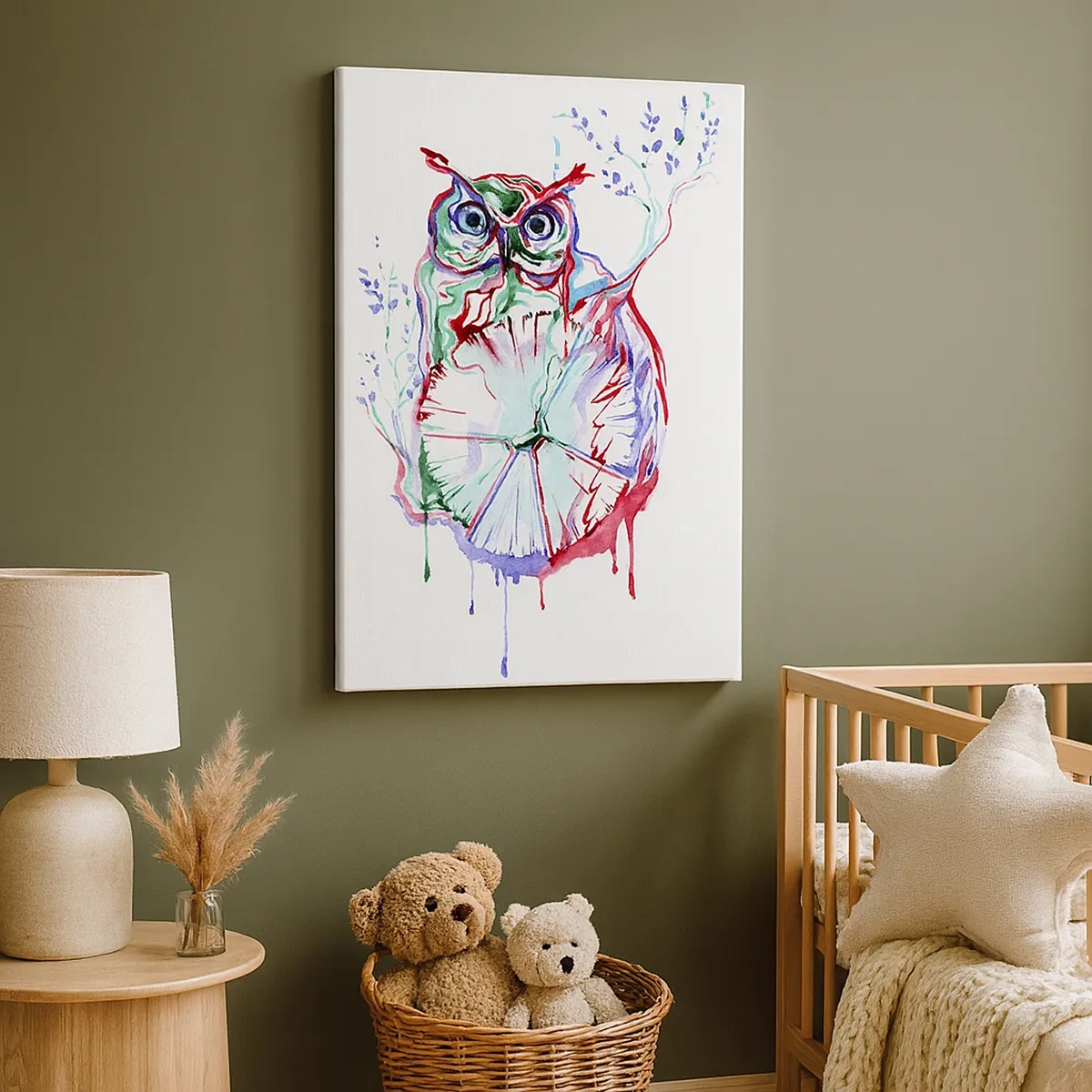 Lærredstryk - Billede på lærred - Klog af natur - 50x70 cm