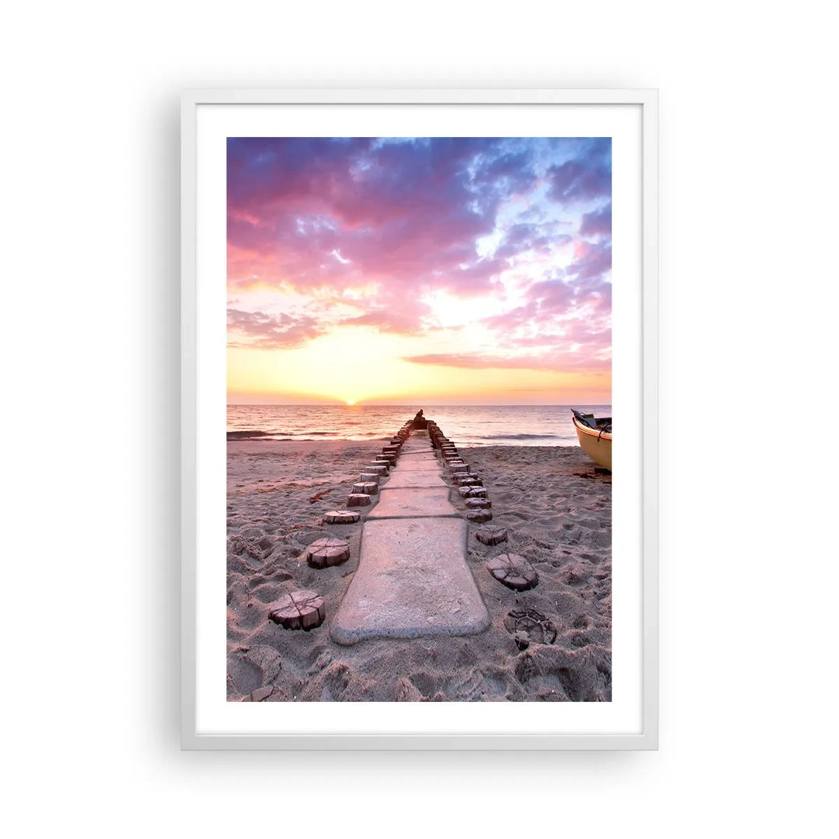 Plakat i hvid ramme - Et øjeblik med en dybtgående oplevelse - 50x70 cm