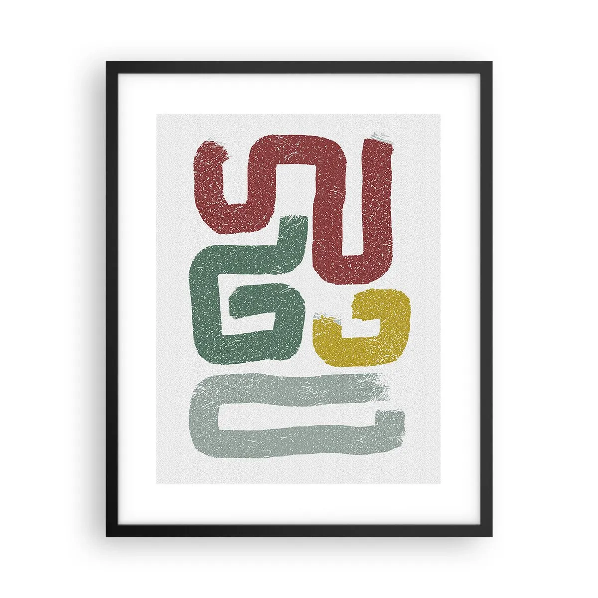 Plakat i sort ramme - På et ukendt sprog - 40x50 cm