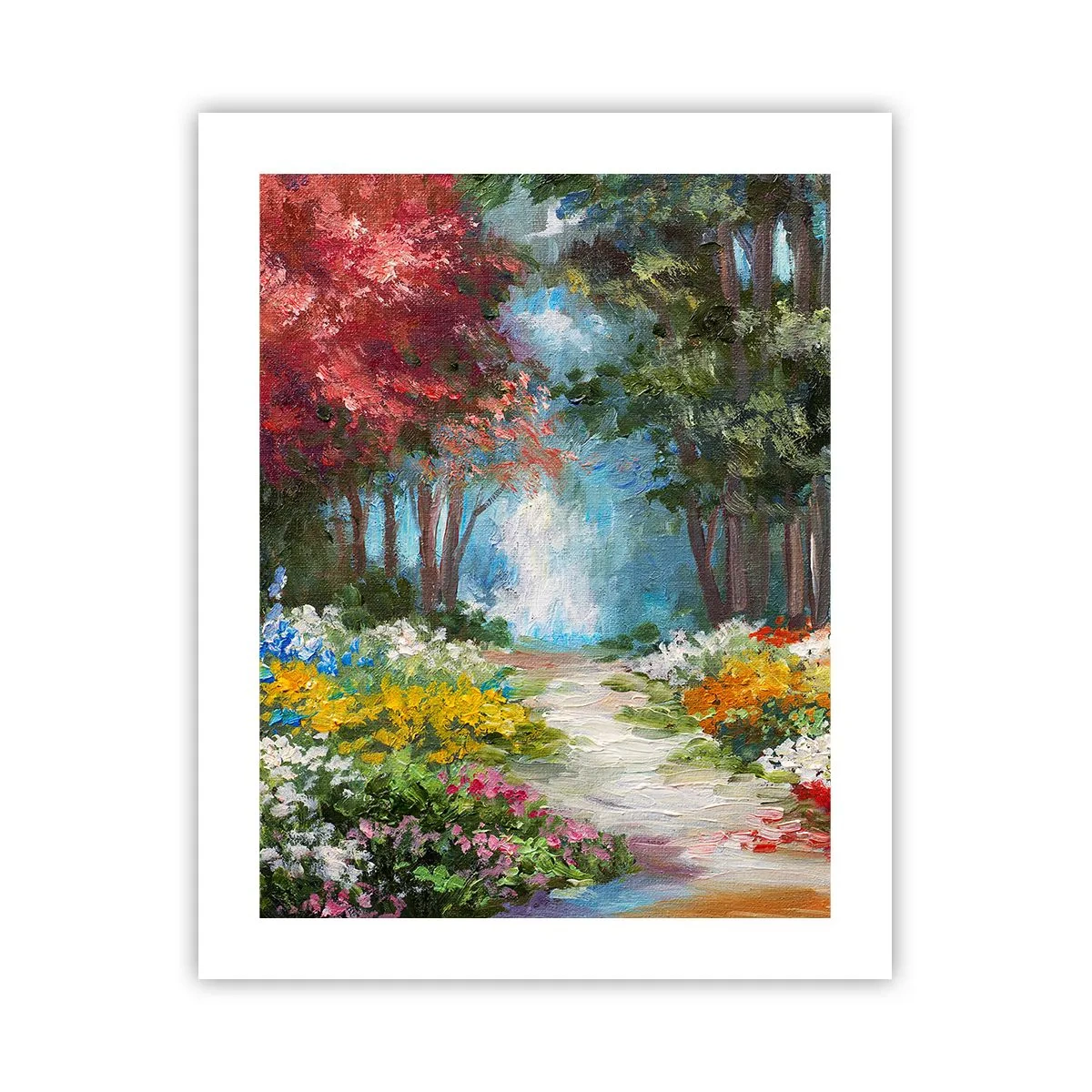 Plakat - Skovhave, blomsterskov - 40x50 cm