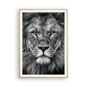 Plakat i ramme af lyst egetræ - I kroningsklædning - 70x100 cm