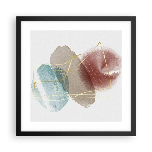 Plakat i sort ramme - Rummets perler - 40x40 cm