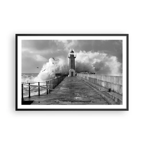 Plakat i sort ramme - Frygtløs  - 91x61 cm