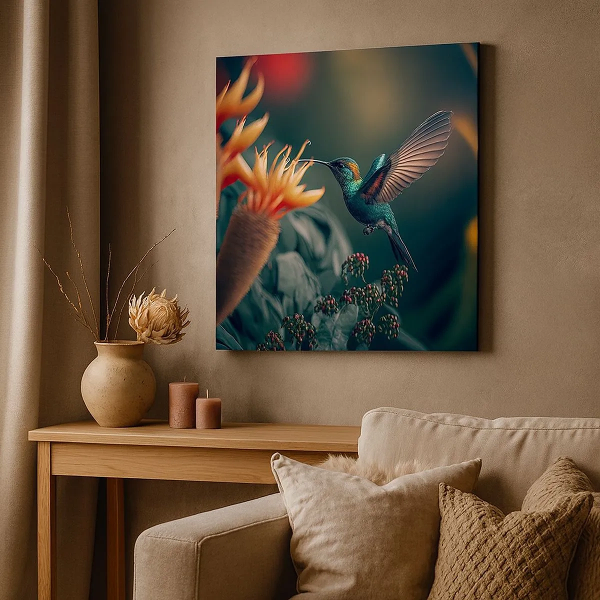 Lærredstryk - Billede på lærred - Et virkelig farverigt liv - 30x30 cm