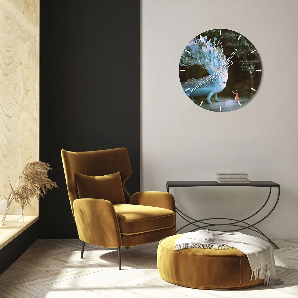 Vægur, Uret - Et fantastisk møde - 40x40 cm