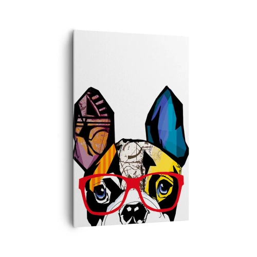 Lærredstryk - Billede på lærred - Intellektuel - 80x120 cm