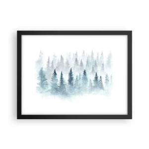 Plakat i sort ramme - Indhyllet i tåge - 40x30 cm
