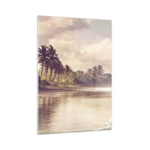 Billede på glas - Kærtegner bølgerne - 50x70 cm