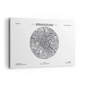 Lærredstryk - Billede på lærred - Birminghams anatomi - 120x80 cm