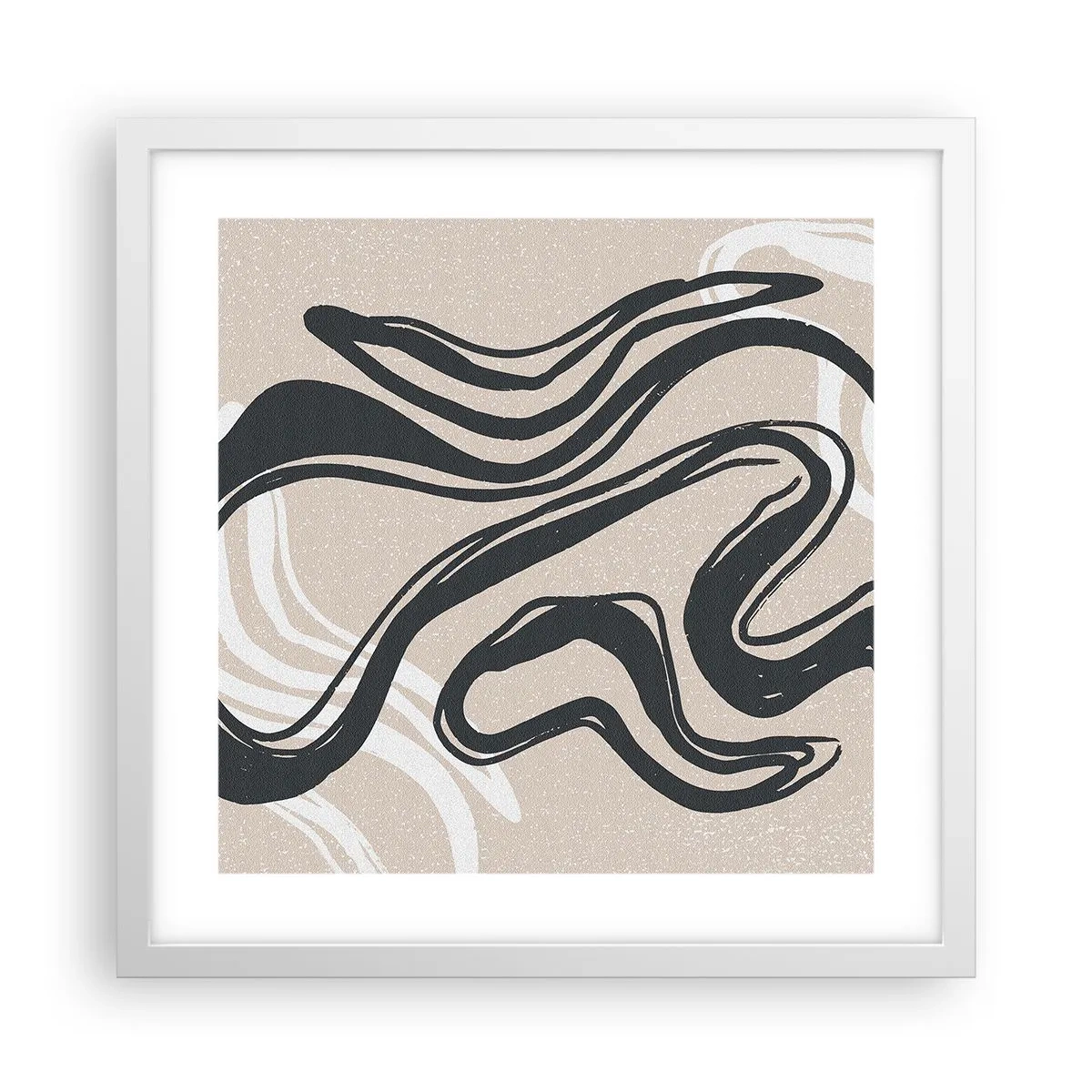 Plakat i hvid ramme - Multipliceret udtryk - 40x40 cm