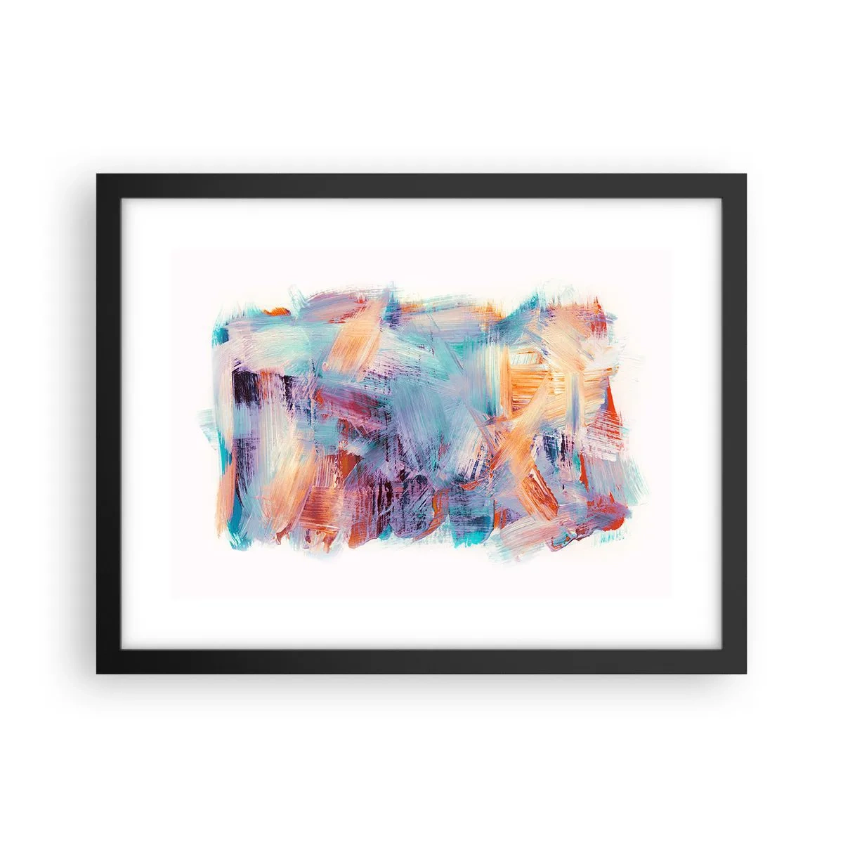 Plakat i sort ramme - Farverigt rod - 40x30 cm