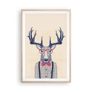 Plakat i ramme af lyst egetræ - Et underholdende ekstravaganza - 61x91 cm