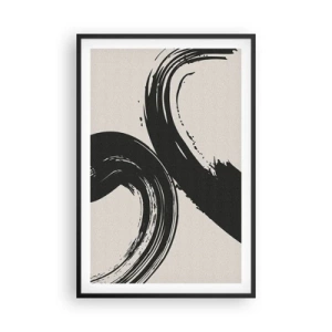Plakat i sort ramme - Fejende og cirkulær - 61x91 cm
