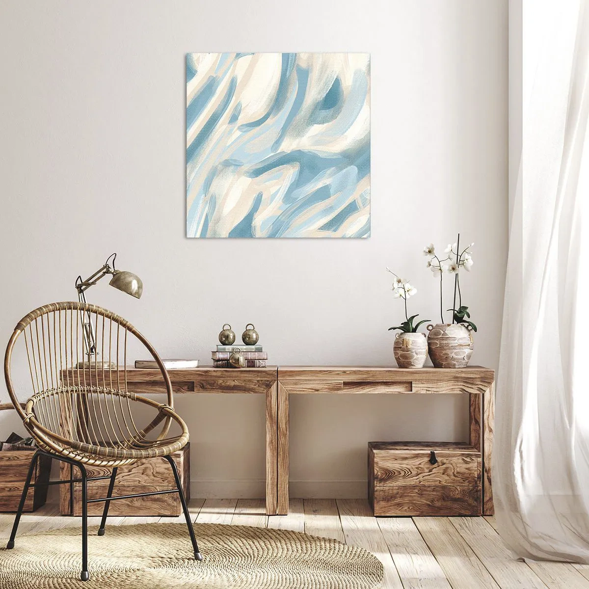 Lærredstryk - Billede på lærred - Forårsbriser - 40x40 cm