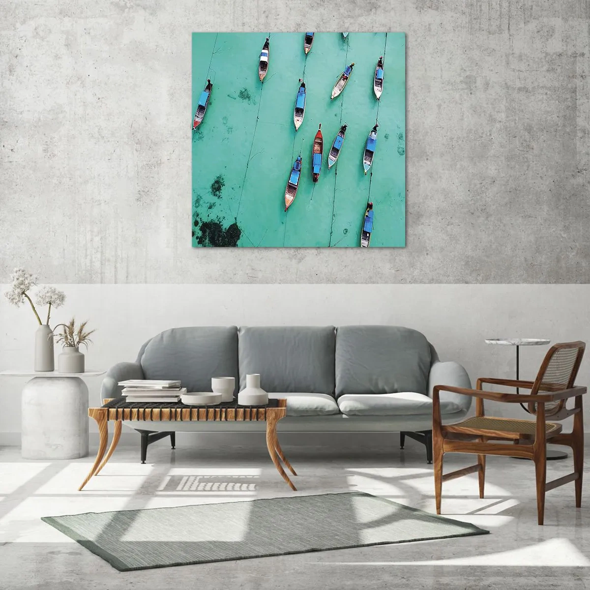 Billede på glas - I glædelig forventning - 40x40 cm