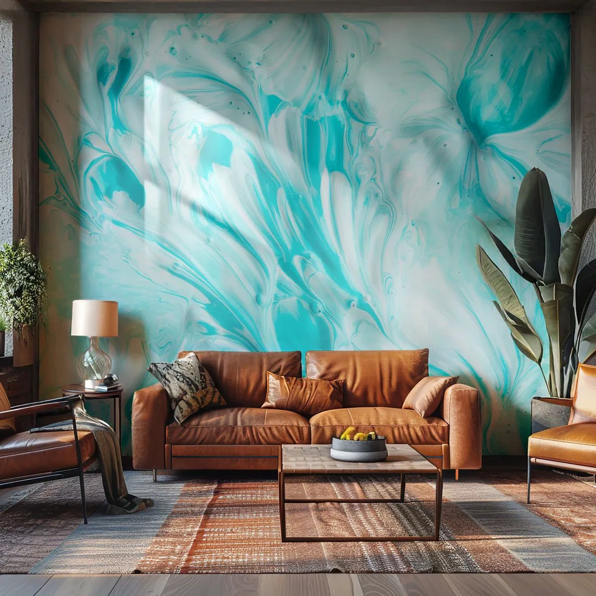 Fototapet Premium Canvas - For altid sammen - Abstraktion, Stykke, Boho - 100x70 cm