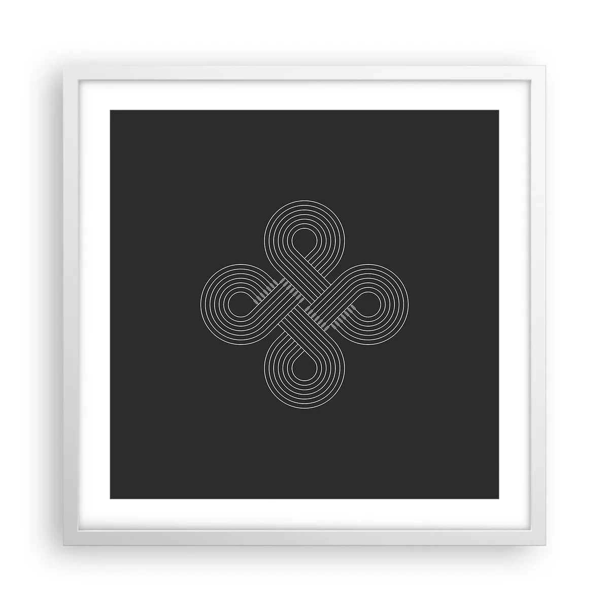 Plakat i hvid ramme - I den keltiske ånd - 50x50 cm