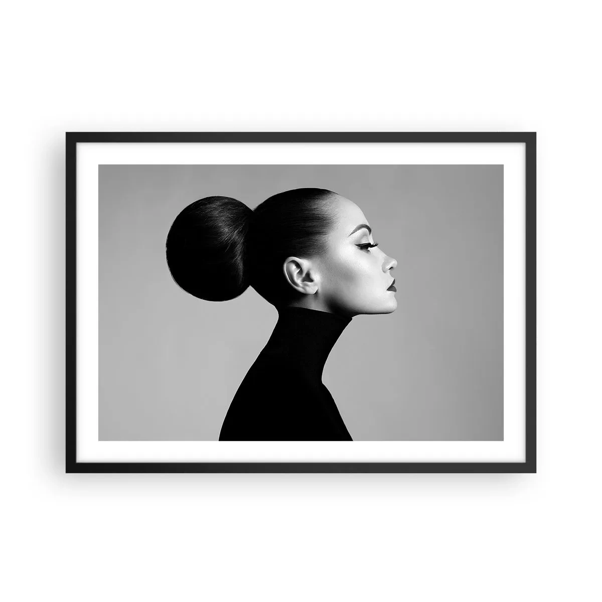 Plakat i sort ramme - Moderne Nefretete - 70x50 cm