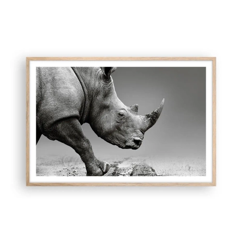 Plakat i ramme af lyst egetræ - En ustoppeli - 91x61 cm