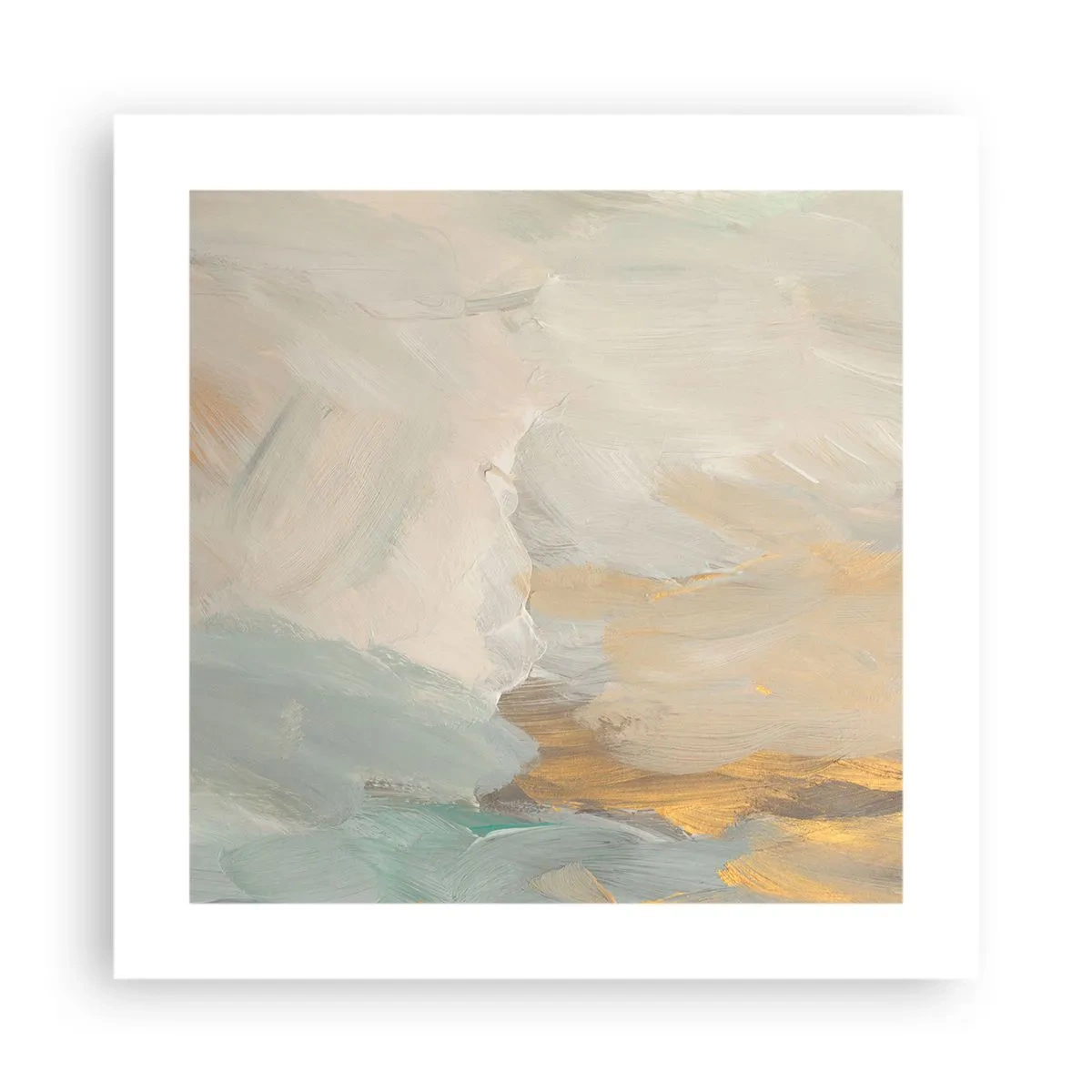 Plakat - Abstraktion - blidhedens land - 40x40 cm