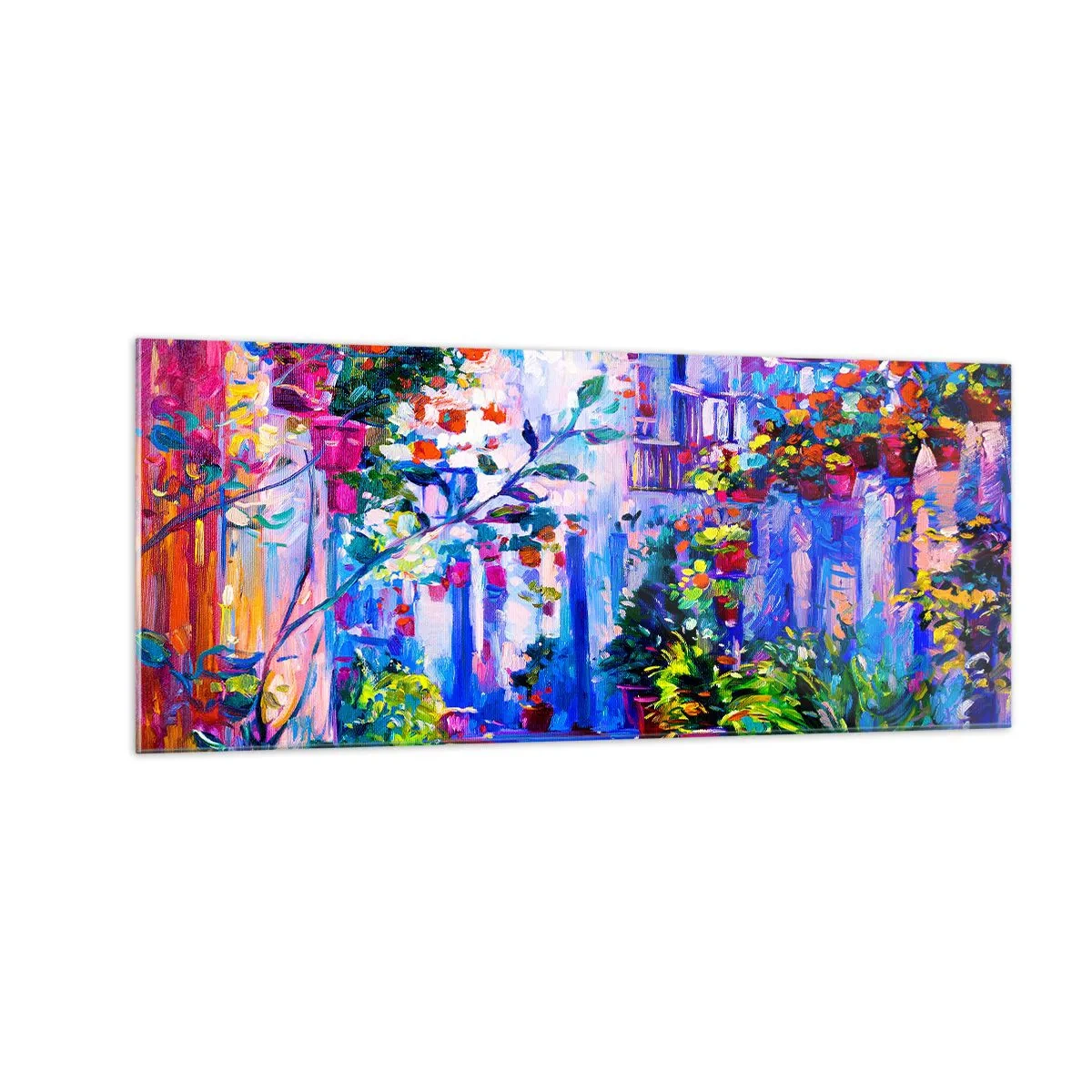 Billede på glas - Impression - Italiensk gade - 100x40 cm