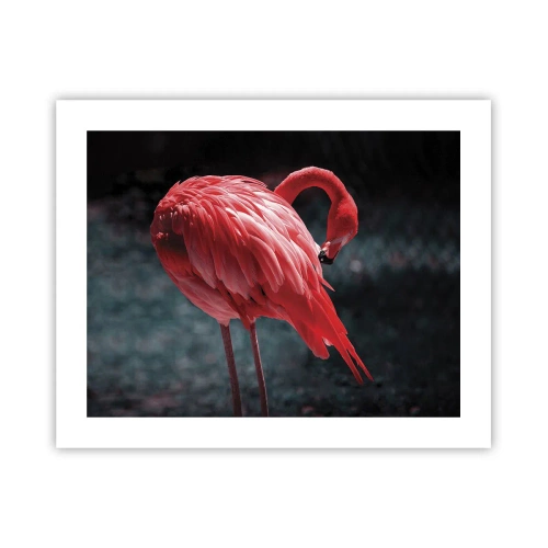 Plakat - Et karmosinrødt naturdigt - 50x40 cm