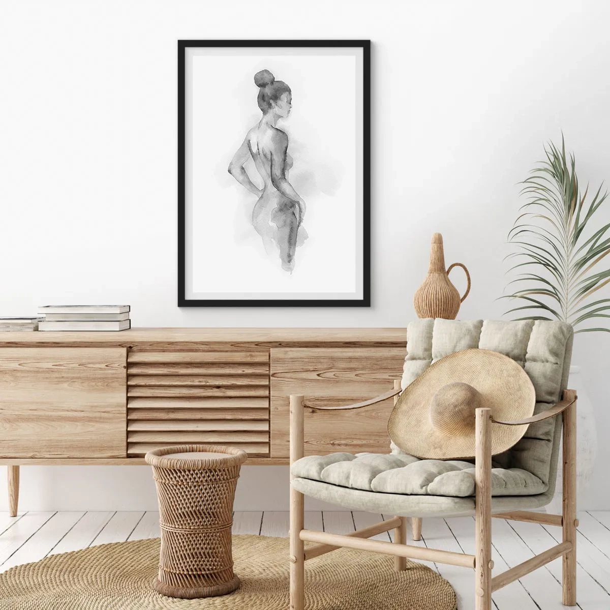 Plakat i sort ramme - Smukt som et maleri - 30x40 cm