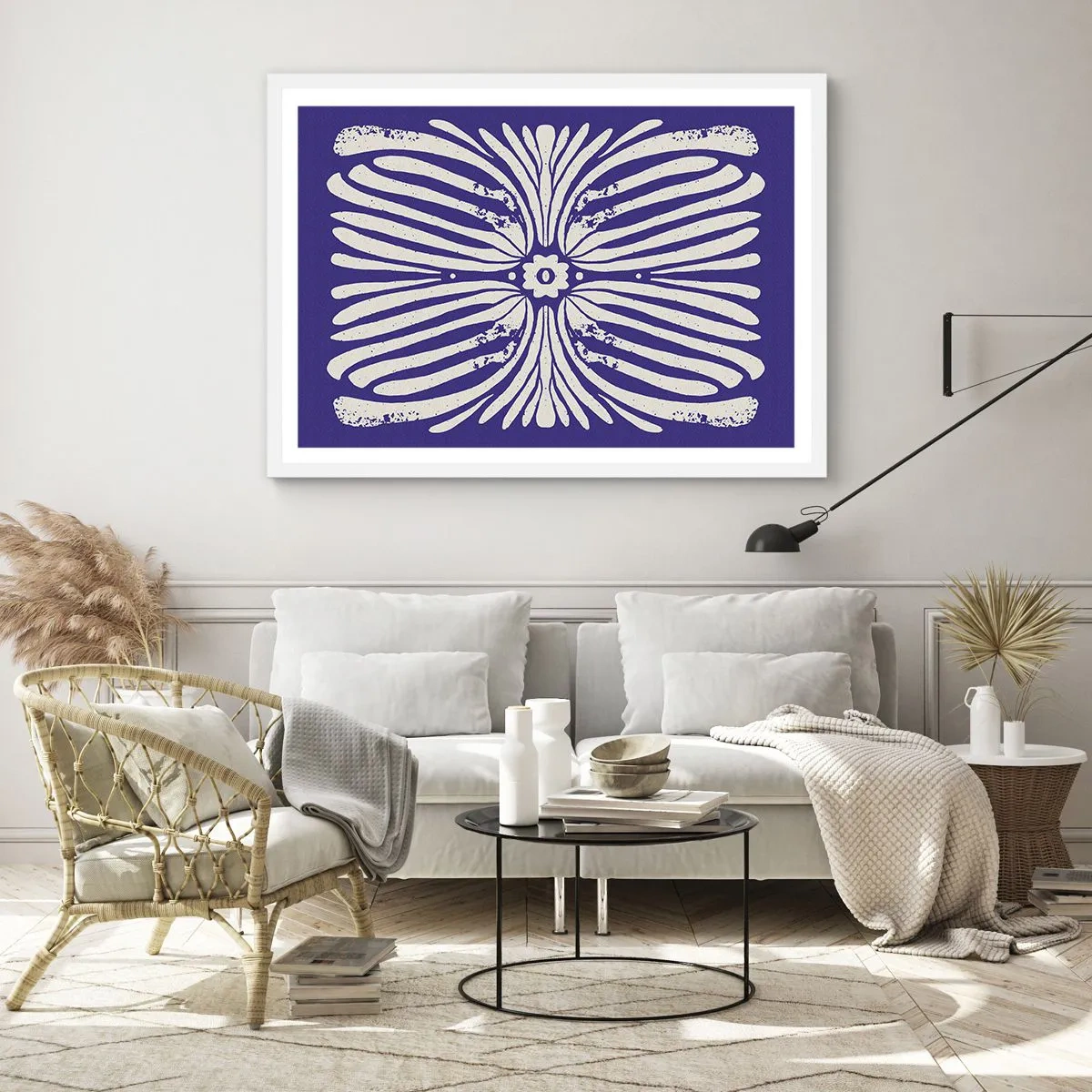 Plakat i hvid ramme - Etniske inspirationer - 50x40 cm