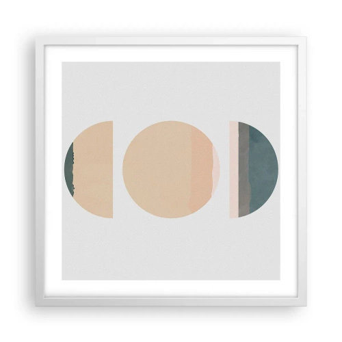 Plakat i hvid ramme - Hjul for hjul - 50x50 cm
