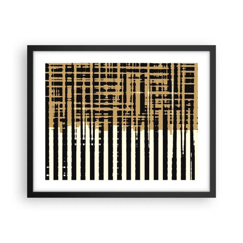 Plakat i sort ramme - Arkitektonisk abstraktion - 50x40 cm