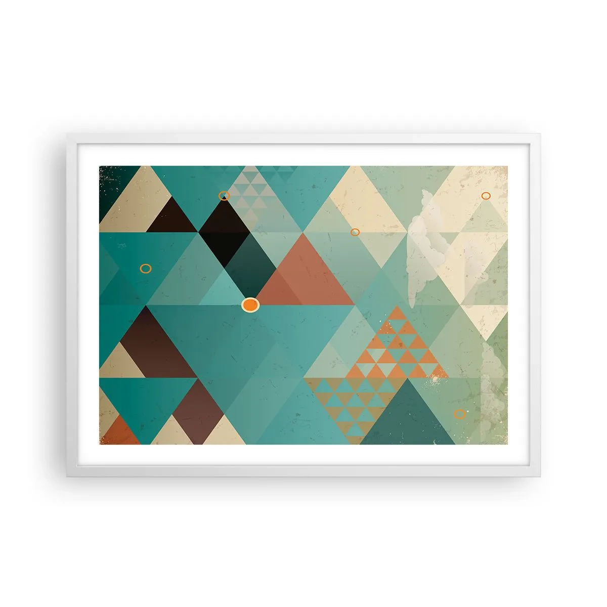 Plakat i hvid ramme - Enhed af mangfoldighed, mangfoldighed af enhed - 70x50 cm