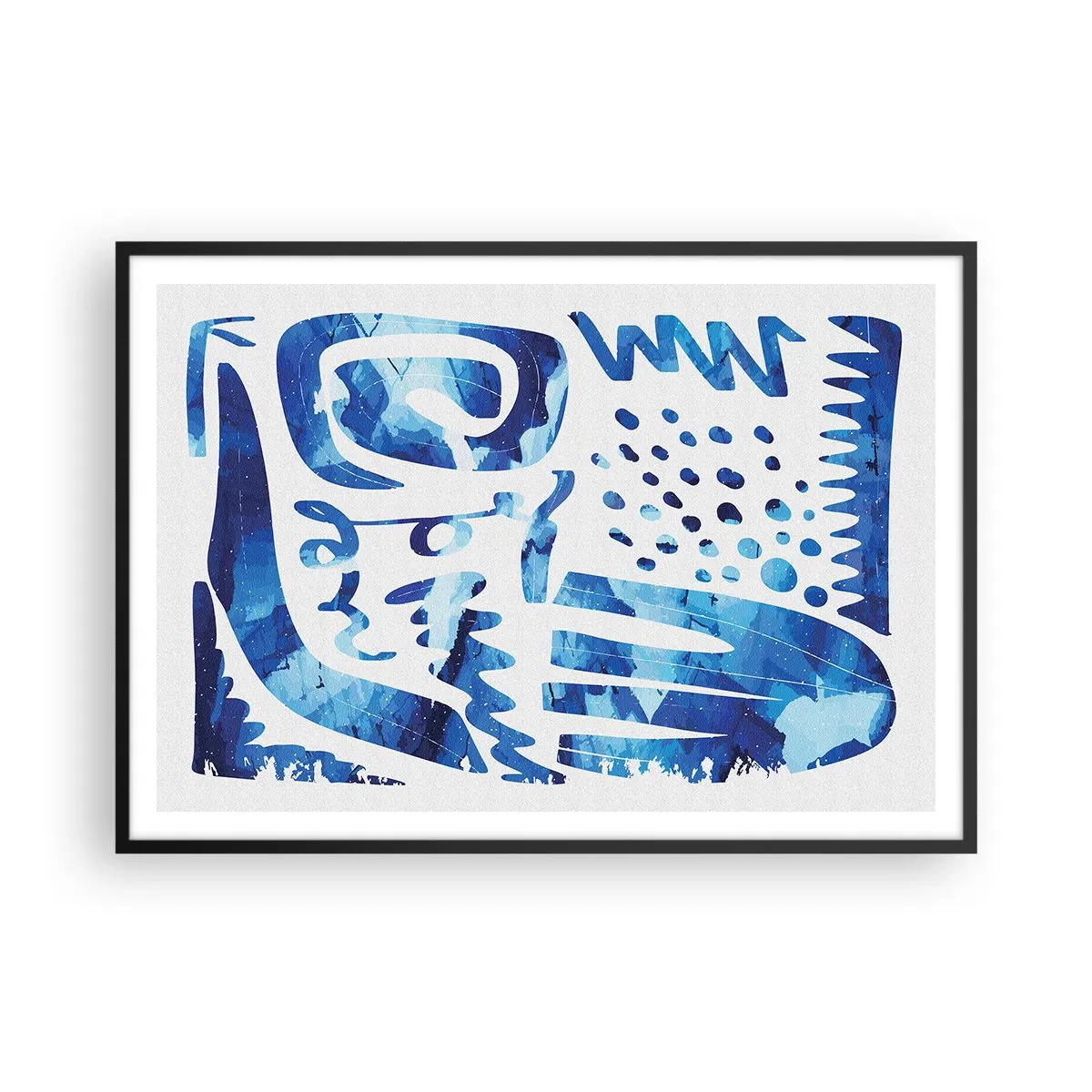 Plakat i sort ramme - Tilbage til rødderne - 100x70 cm