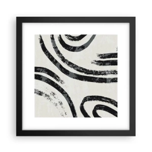 Plakat i sort ramme - Halvt stoppet - 30x30 cm