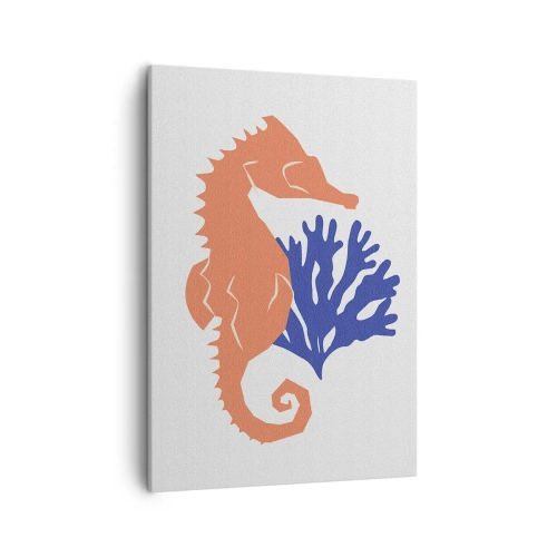 Lærredstryk - Billede på lærred - På en eng under vandet - 50x70 cm