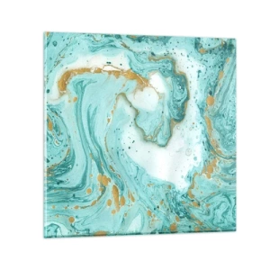 Billede på glas - Under den store bølge i Edo-perioden - 30x30 cm